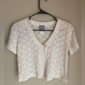 Vintage rabbit rabbit rabbit crochet style sweater